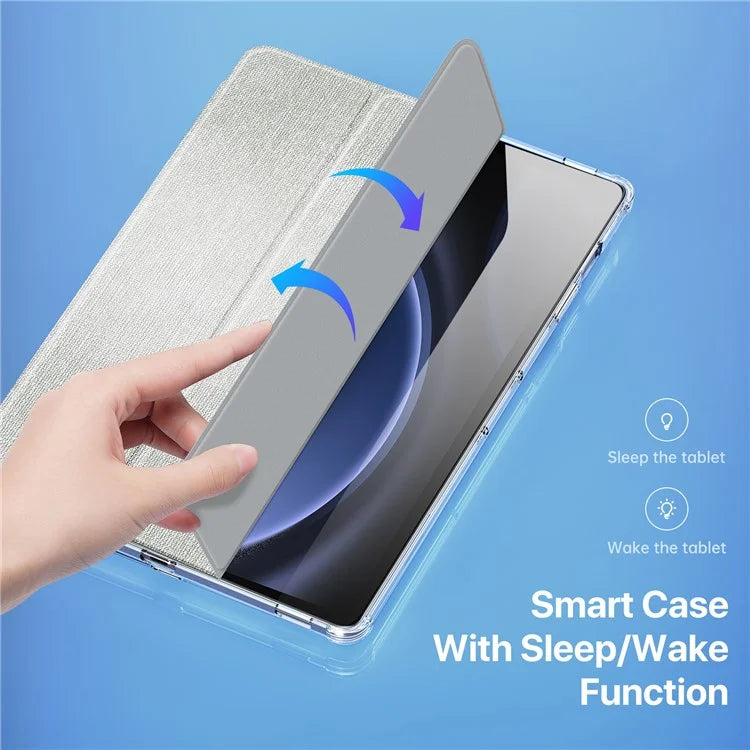 DUX DUCIS Unid Series For Samsung Galaxy Tab S9 FE / S9 Case Auto Wake / Sleep TPU+PC+Leather Clea Ablet Cover