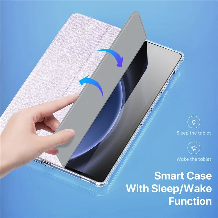 DUX DUCIS Unid Series For Samsung Galaxy Tab S9 FE / S9 Case Auto Wake / Sleep TPU+PC+Leather Clea Ablet Cover