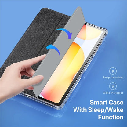 DUX DUCIS Unid Series For Samsung Galaxy Tab S6 Lite (2024) / (2022) / (2020) Case Auto Wake / Sleep TPU+PC+Leather Clear Tablet Cover