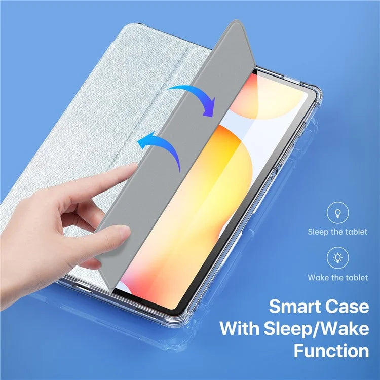 DUX DUCIS Unid Series For Samsung Galaxy Tab S6 Lite (2024) / (2022) / (2020) Case Auto Wake / Sleep TPU+PC+Leather Clear Tablet Cover