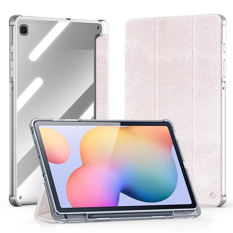 DUX DUCIS Unid Series For Samsung Galaxy Tab S6 Lite (2024) / (2022) / (2020) Case Auto Wake / Sleep TPU+PC+Leather Clear Tablet Cover