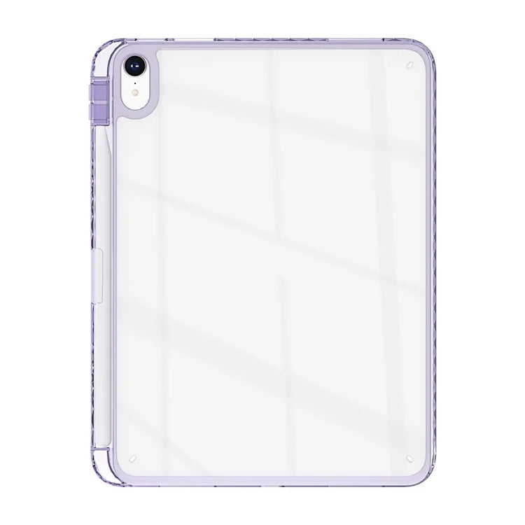 For iPad 10.9 (2022) Case Clear TPU Tablet Protective Cover with Pen Slot
