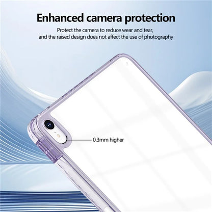 For iPad 10.9 (2022) Case Clear TPU Tablet Protective Cover with Pen Slot