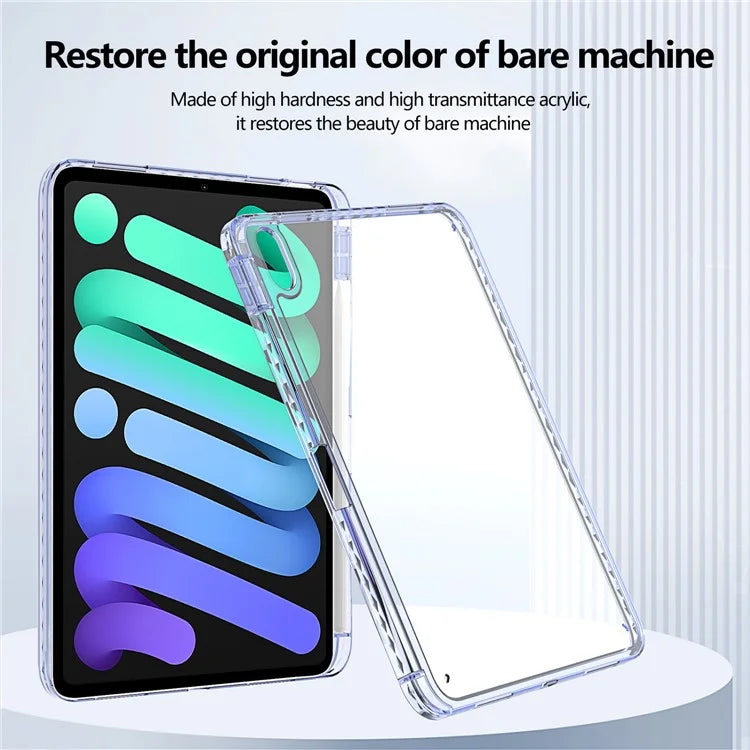 For iPad 10.9 (2022) Case Clear TPU Tablet Protective Cover with Pen Slot
