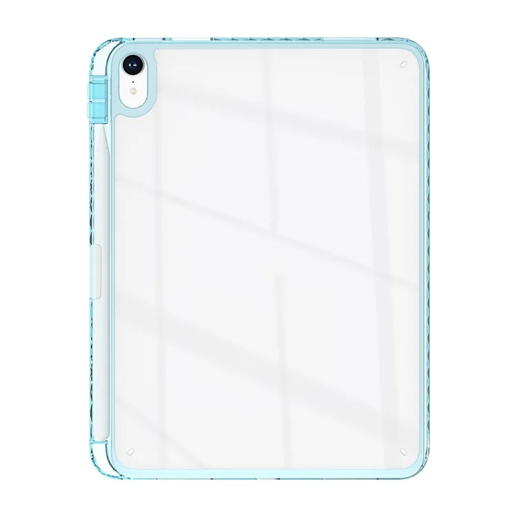 For iPad 10.9 (2022) Case Clear TPU Tablet Protective Cover with Pen Slot