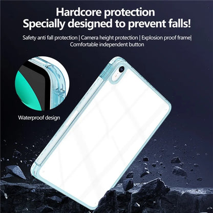 For iPad 10.9 (2022) Case Clear TPU Tablet Protective Cover with Pen Slot