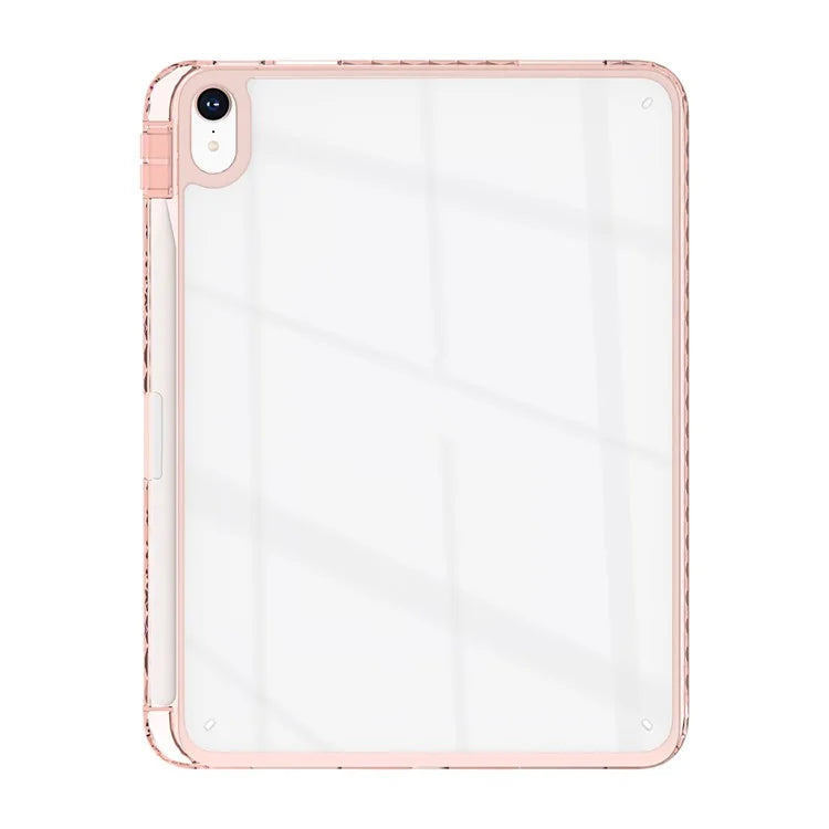 For iPad 10.9 (2022) Case Clear TPU Tablet Protective Cover with Pen Slot