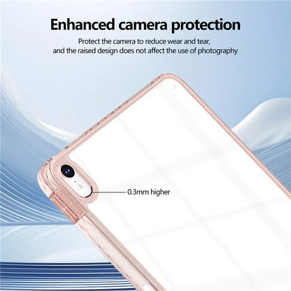 For iPad 10.9 (2022) Case Clear TPU Tablet Protective Cover with Pen Slot