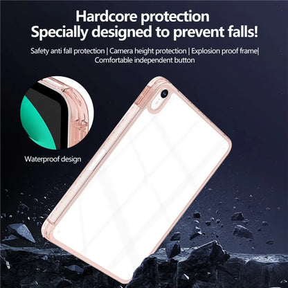 For iPad 10.9 (2022) Case Clear TPU Tablet Protective Cover with Pen Slot