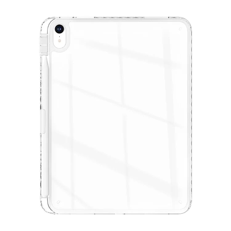 For iPad 10.9 (2022) Case Clear TPU Tablet Protective Cover with Pen Slot
