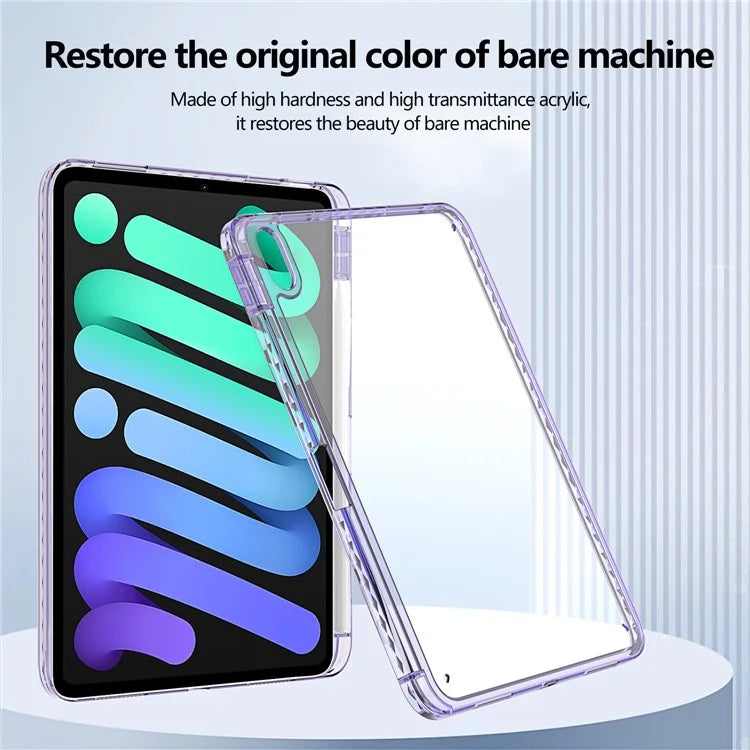 For iPad Air 13 (2024) Case Clear TPU Tablet Protective Cover with Pen Slot