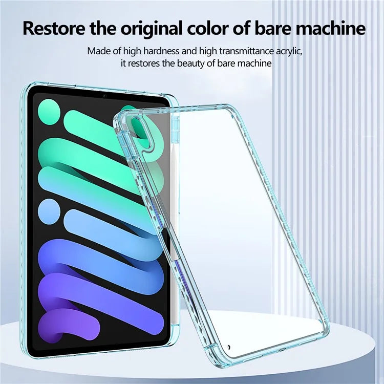 For iPad Air 13 (2024) Case Clear TPU Tablet Protective Cover with Pen Slot