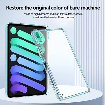 For iPad Air 13 (2024) Case Clear TPU Tablet Protective Cover with Pen Slot
