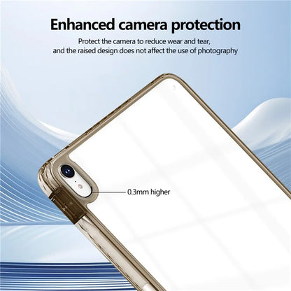 For iPad Air 13 (2024) Case Clear TPU Tablet Protective Cover with Pen Slot