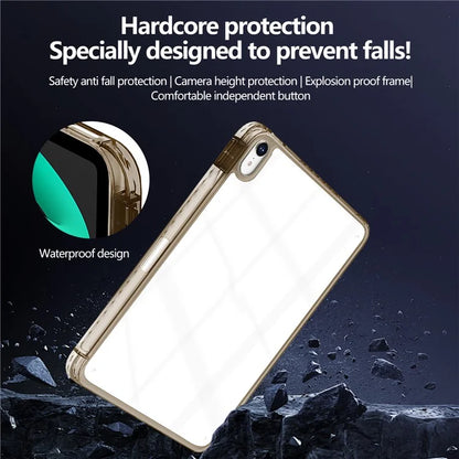 For iPad Air 13 (2024) Case Clear TPU Tablet Protective Cover with Pen Slot