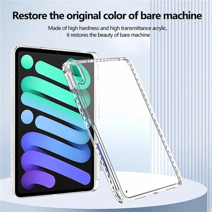 For iPad Air 13 (2024) Case Clear TPU Tablet Protective Cover with Pen Slot
