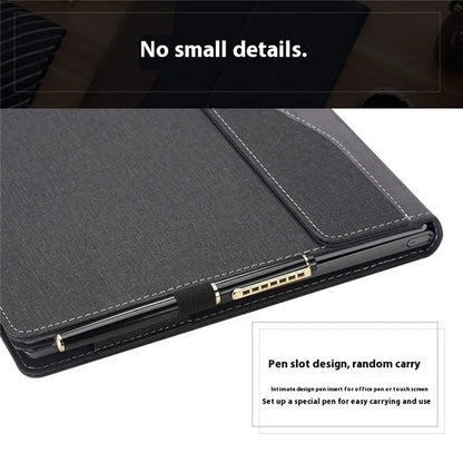For Microsoft Surface Laptop 7 13.8-inch Case PU + Real Microfiber Leather Tablet Protective Case Business Tablet Cover