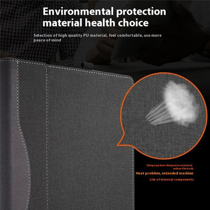 For Microsoft Surface Laptop 7 13.8-inch Case PU + Real Microfiber Leather Tablet Protective Case Business Tablet Cover