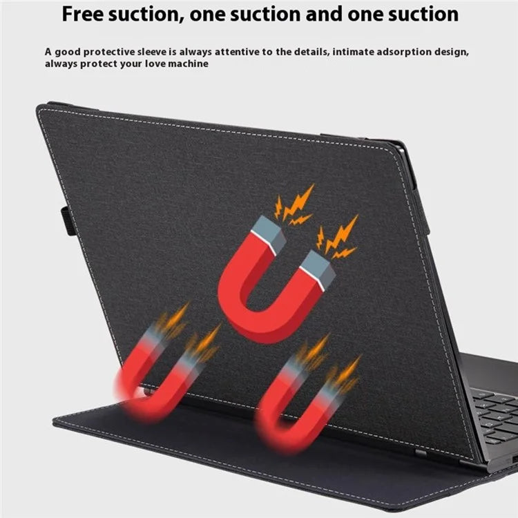 For Microsoft Surface Laptop 7 13.8-inch Case PU + Real Microfiber Leather Tablet Protective Case Business Tablet Cover