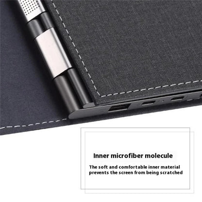 For Microsoft Surface Laptop 7 13.8-inch Case PU + Real Microfiber Leather Tablet Protective Case Business Tablet Cover