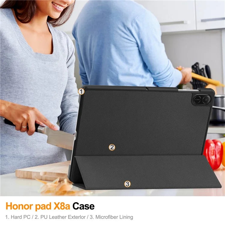 For Honor Pad X8a Case Anti-Drop Leather Stand Tablet Cover