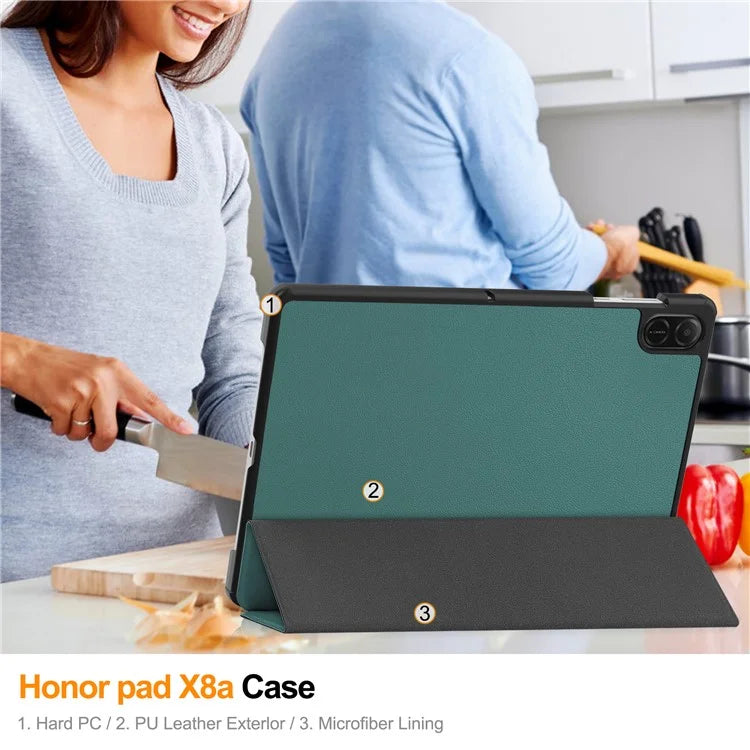 For Honor Pad X8a Case Anti-Drop Leather Stand Tablet Cover