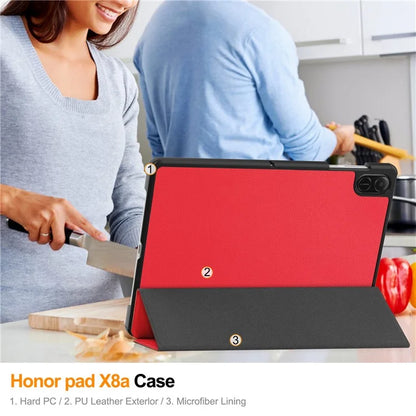 For Honor Pad X8a Case Anti-Drop Leather Stand Tablet Cover
