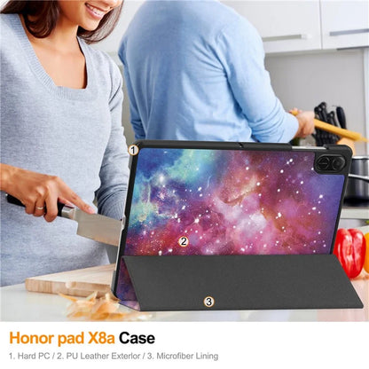 For Honor Pad X8a Case Pattern Print Leather Stand Tablet Cover