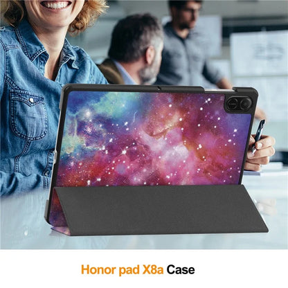 For Honor Pad X8a Case Pattern Print Leather Stand Tablet Cover