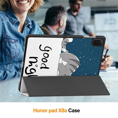 For Honor Pad X8a Case Pattern Print Leather Stand Tablet Cover