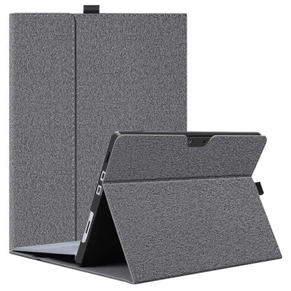 For Microsoft Surface Pro 10 Case Flip Cloth Texture TPU + PU Leather Laptop Notebook Bag Protective Case with Stand