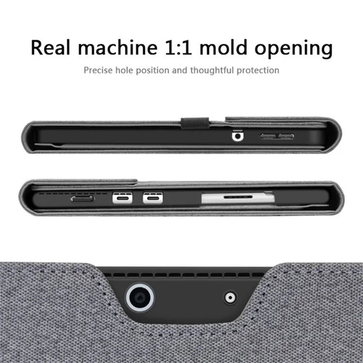For Microsoft Surface Pro 10 Case Flip Cloth Texture TPU + PU Leather Laptop Notebook Bag Protective Case with Stand