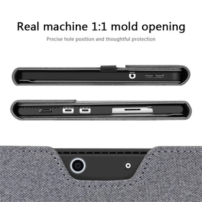For Microsoft Surface Pro 10 Case Flip Cloth Texture TPU + PU Leather Laptop Notebook Bag Protective Case with Stand