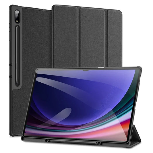 DUX DUCIS Domo Series for Samsung Galaxy Tab S10 Ultra Case Tri-Fold Stand Leather Cover Auto Wake / Sleep
