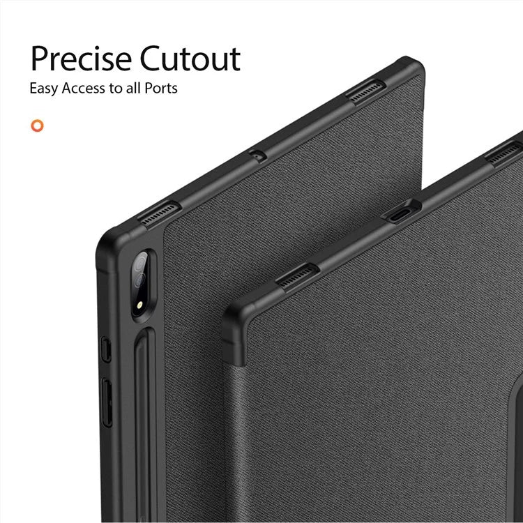 DUX DUCIS Domo Series for Samsung Galaxy Tab S10 Ultra Case Tri-Fold Stand Leather Cover Auto Wake / Sleep