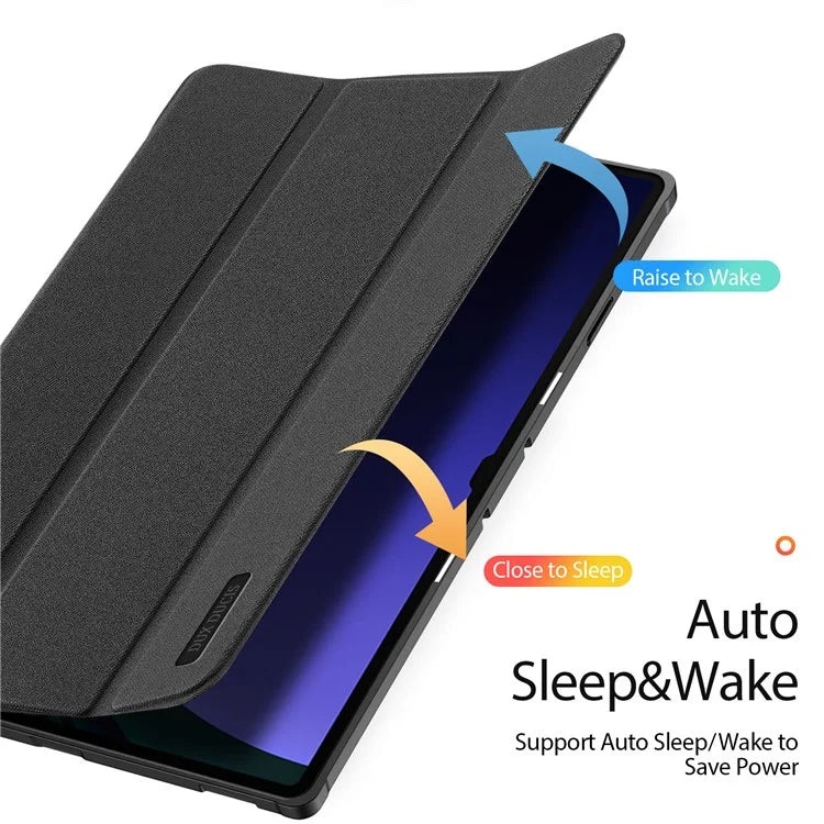 DUX DUCIS Domo Series for Samsung Galaxy Tab S10 Ultra Case Tri-Fold Stand Leather Cover Auto Wake / Sleep