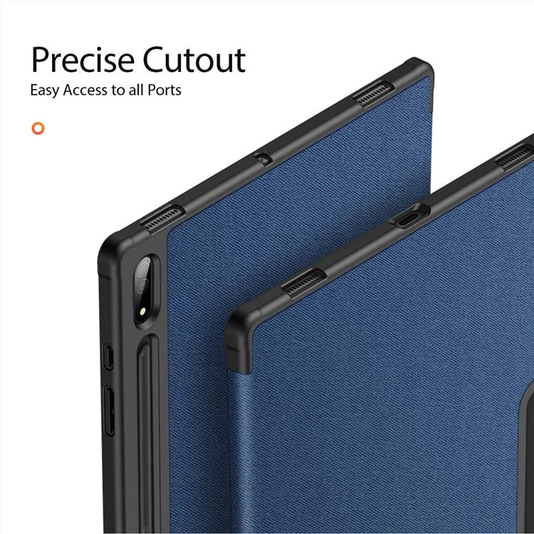 DUX DUCIS Domo Series for Samsung Galaxy Tab S10 Ultra Case Tri-Fold Stand Leather Cover Auto Wake / Sleep