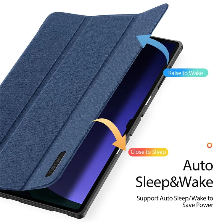 DUX DUCIS Domo Series for Samsung Galaxy Tab S10 Ultra Case Tri-Fold Stand Leather Cover Auto Wake / Sleep