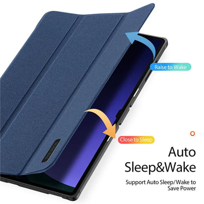DUX DUCIS Domo Series for Samsung Galaxy Tab S10 Ultra Case Tri-Fold Stand Leather Cover Auto Wake / Sleep