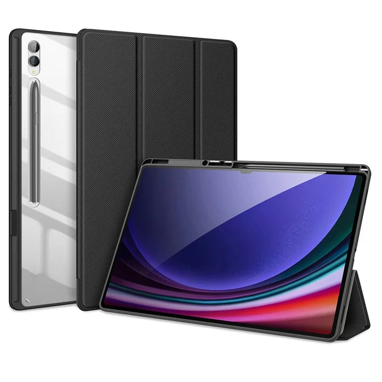 DUX DUCIS TOBY Series For Samsung Galaxy Tab S10 Ultra Case PU Leather Tri-Fold Stand Tablet Cover
