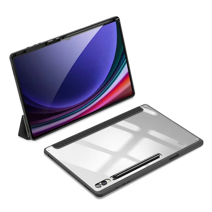 DUX DUCIS TOBY Series For Samsung Galaxy Tab S10 Ultra Case PU Leather Tri-Fold Stand Tablet Cover
