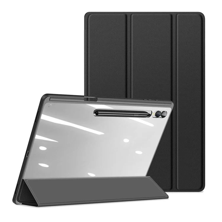 DUX DUCIS TOBY Series For Samsung Galaxy Tab S10 Ultra Case PU Leather Tri-Fold Stand Tablet Cover