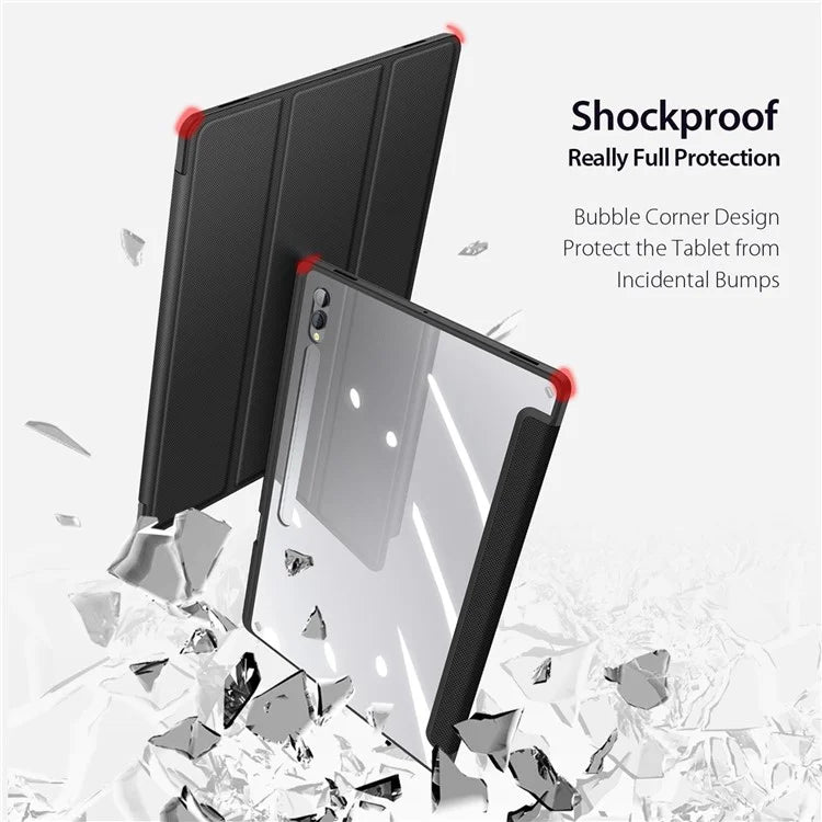 DUX DUCIS TOBY Series For Samsung Galaxy Tab S10 Ultra Case PU Leather Tri-Fold Stand Tablet Cover