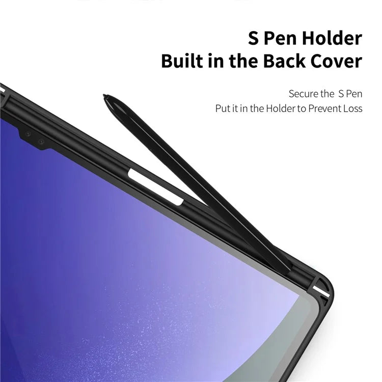 DUX DUCIS TOBY Series For Samsung Galaxy Tab S10 Ultra Case PU Leather Tri-Fold Stand Tablet Cover
