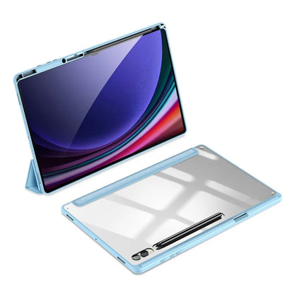 DUX DUCIS TOBY Series For Samsung Galaxy Tab S10 Ultra Case PU Leather Tri-Fold Stand Tablet Cover