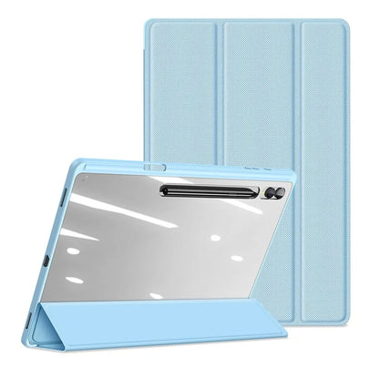 DUX DUCIS TOBY Series For Samsung Galaxy Tab S10 Ultra Case PU Leather Tri-Fold Stand Tablet Cover