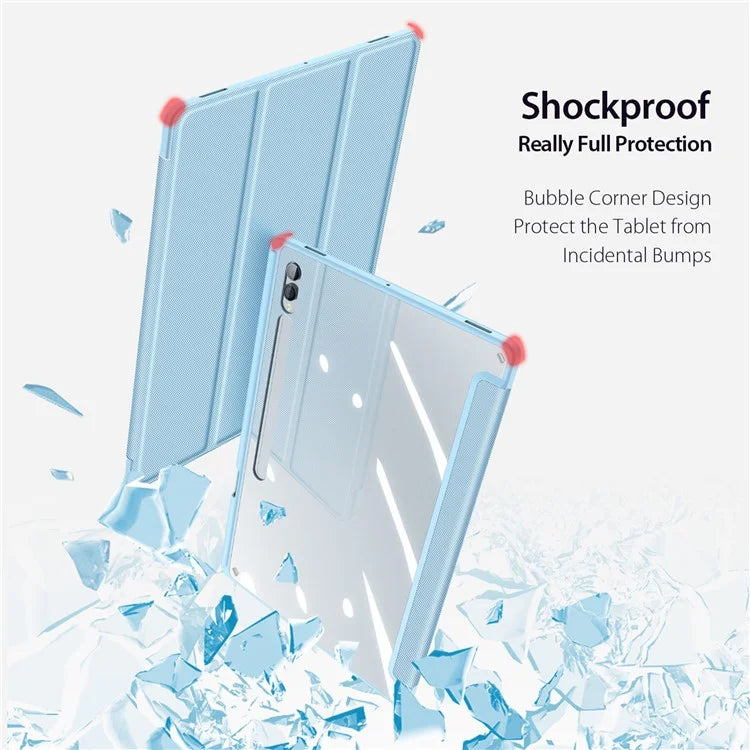DUX DUCIS TOBY Series For Samsung Galaxy Tab S10 Ultra Case PU Leather Tri-Fold Stand Tablet Cover