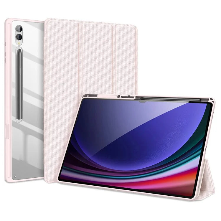 DUX DUCIS TOBY Series For Samsung Galaxy Tab S10 Ultra Case PU Leather Tri-Fold Stand Tablet Cover