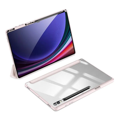 DUX DUCIS TOBY Series For Samsung Galaxy Tab S10 Ultra Case PU Leather Tri-Fold Stand Tablet Cover