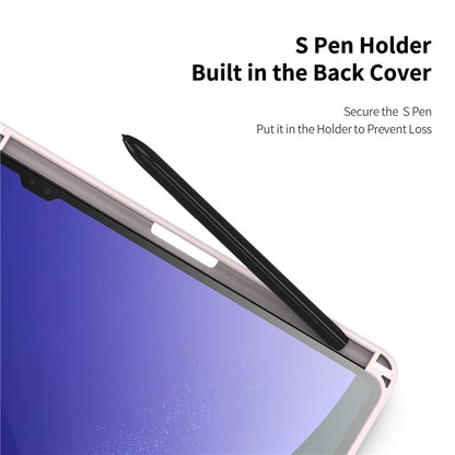DUX DUCIS TOBY Series For Samsung Galaxy Tab S10 Ultra Case PU Leather Tri-Fold Stand Tablet Cover
